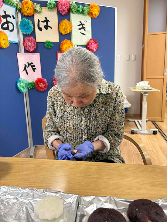 おはぎ作り